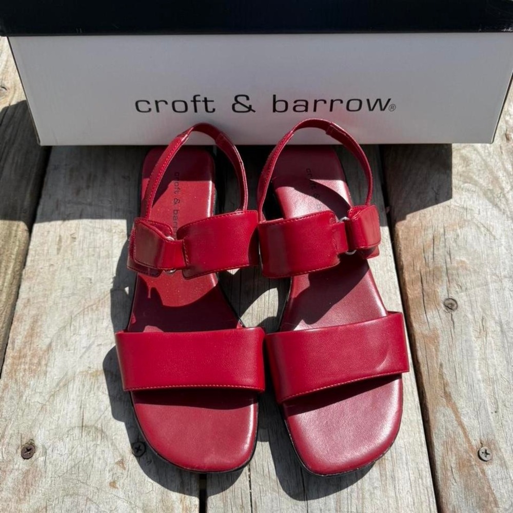 Croft & Barrow | Red Sandals | Slingback Shoes 7.5M